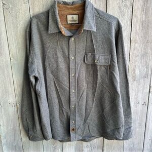 Legendary Whitetails Shirt Extra Large Gray Button Up Long Sleeve Flannel Mens
